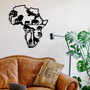 Wallity African 2 - Accesorio Decorativo de Pared Metálico Negro